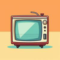 No señal televisión ilustración. retro vistoso imagen generativo ai foto