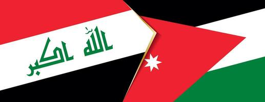 Iraq and Jordan flags, two vector flags.