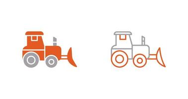 Industrial Tractor Vector Icon