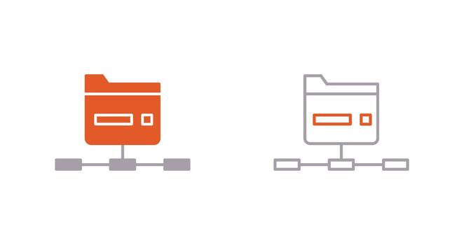 Network Folder Vector Icon