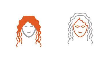 Hair Curly Vector Icon