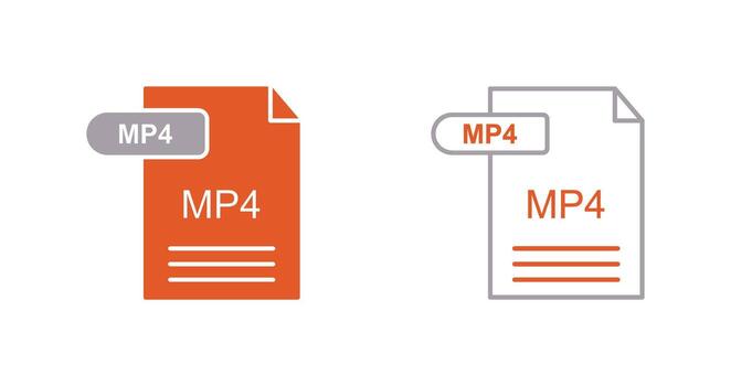 icono de vector de mp4