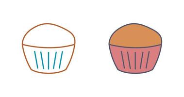 icono de vector de muffin de chocolate