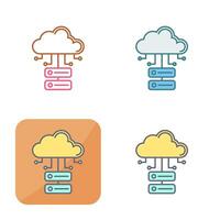 Cloud Database Vector Icon