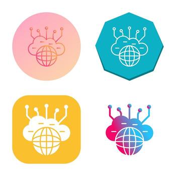 Computing Cloud Vector Icon