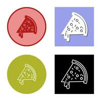 icono de vector de rebanada de pizza