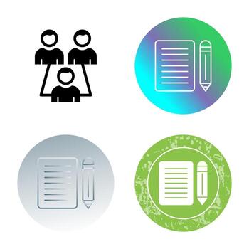 nota, vector, icono vector