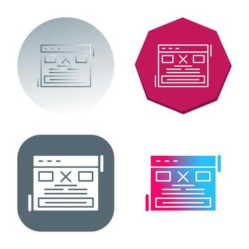 icono de vector de error