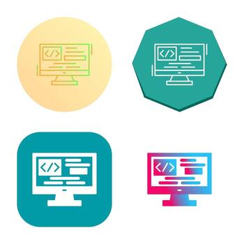 icono de vector de codificación