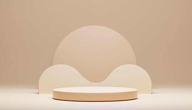 Pastel 3d background product display podium. Minimal wall scene for products showcase, Promotion display, Generative Ai photo