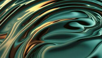 Fluid abstract background, liquid design element, Generative Ai photo