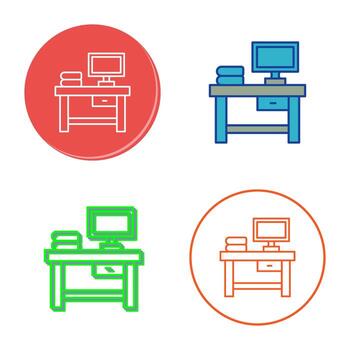 icono de vector de mesa