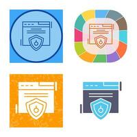 icono de vector de seguridad web