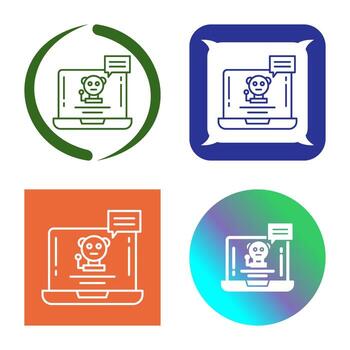 icono de vector de bot de chat