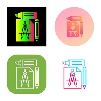 icono de vector de herramientas de estudio