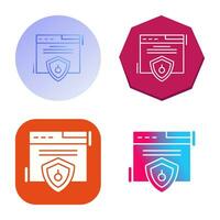 icono de vector de seguridad web