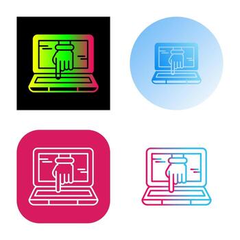 Computer Hacking Vector Icon