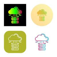 Cloud Database Vector Icon