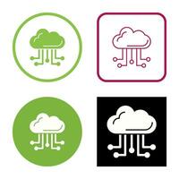 icono de vector de computación en la nube