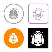 icono de vector de chaqueta de invierno