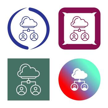 icono de vector de nube