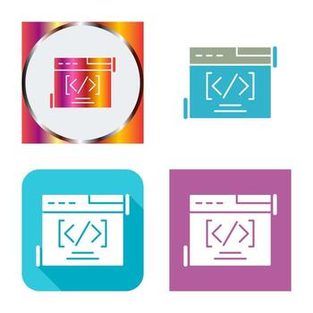 icono de vector de codificación web