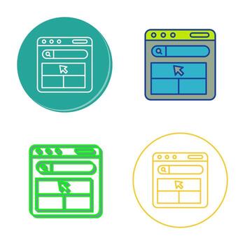 icono de vector de sitio web