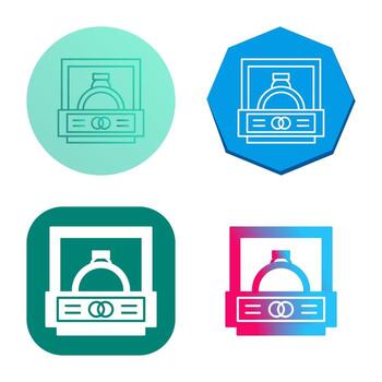 icono de vector de anillo de bodas