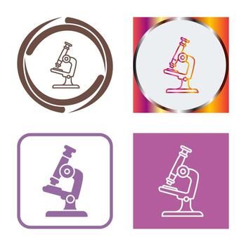 icono de vector de microscopio