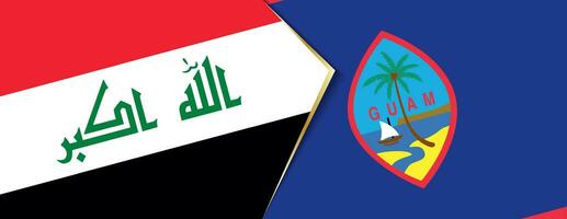 Iraq and Guam flags, two vector flags.