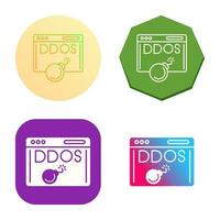icono de vector de ataque ddos