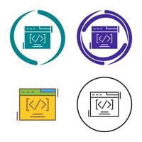 Web Coding Vector Icon