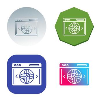 icono de vector de sitio web