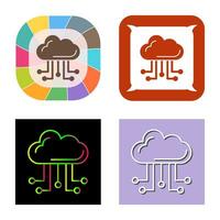 icono de vector de computación en la nube