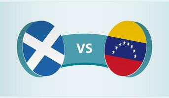 Escocia versus Venezuela, equipo Deportes competencia concepto. vector