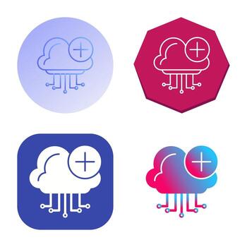 icono de vector de computación en la nube