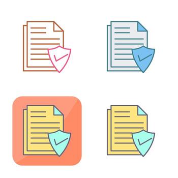 icono de vector de documento válido