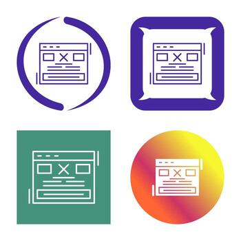 icono de vector de error