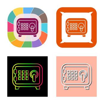 icono de vector de caja fuerte