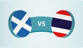 Escocia versus tailandia, equipo Deportes competencia concepto. vector