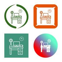 icono de vector de mesa de trabajo