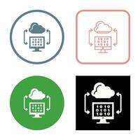 Cloud Coding Vector Icon