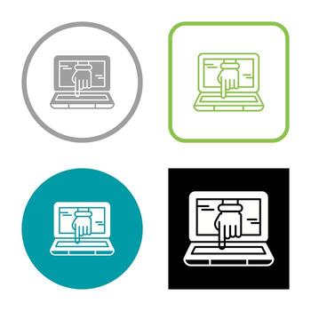 Computer Hacking Vector Icon