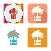 Cloud Database Vector Icon