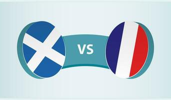 Scotland versus France, team sports competition concept. vector