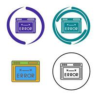 icono de vector de código de error