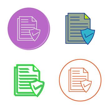 icono de vector de documento válido