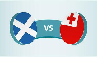 Scotland versus Tonga, team sports competition concept. vector