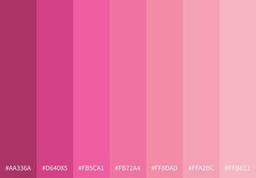 Pink Gradient Color Palette vector