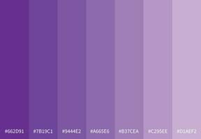 Purple Gradient Color Palette vector